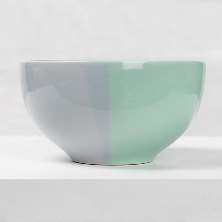 Earth Store   Green Grey Dual Tone Bowl  (Set of 2)