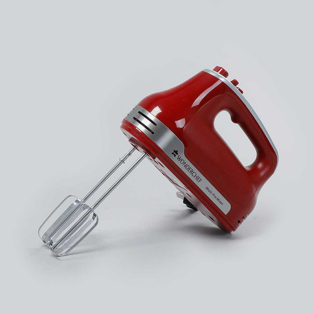 Hand Mixer Crimson Edge, 5 Speed Setting with Stainless Steel Beaters and Dough Hooks, 2 Years Warranty, 300W, Red