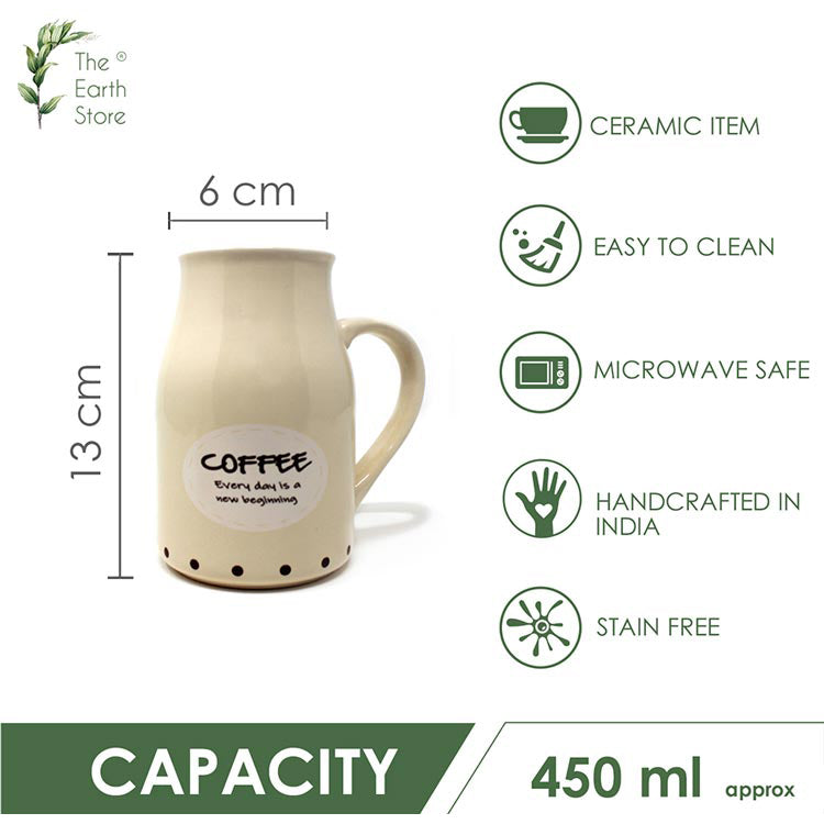 Earth Store Cream Flask Mug - Single