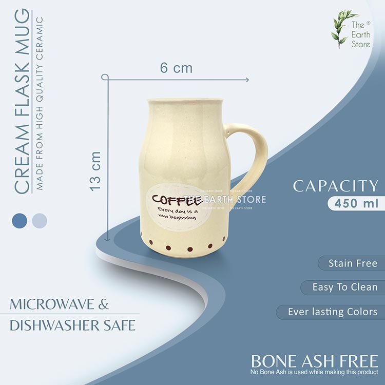 Earth Store Cream Flask Mug - Single