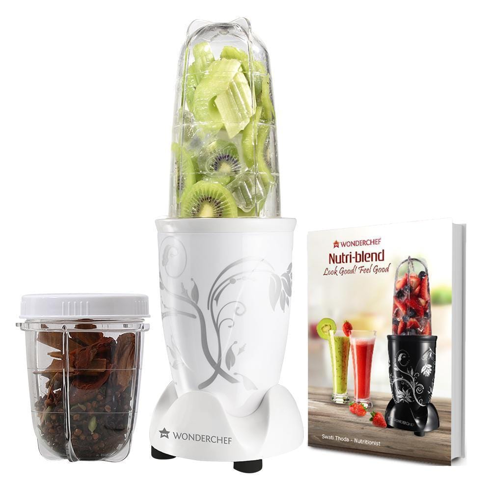 Wonderchef Nutri-blend White W/ Free Glass Set