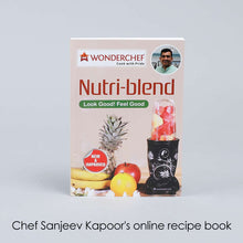 Load image into Gallery viewer, Nutri-blend Compact Food Processor with Atta Kneader, 400W, 22000 RPM Mixer-Grinder, Blender, Chopper, Juicer, SS Blades, 4 Unbreakable Jars, 2 Years Warranty, White, E-Recipe Book By Chef Sanjeev Kapoor