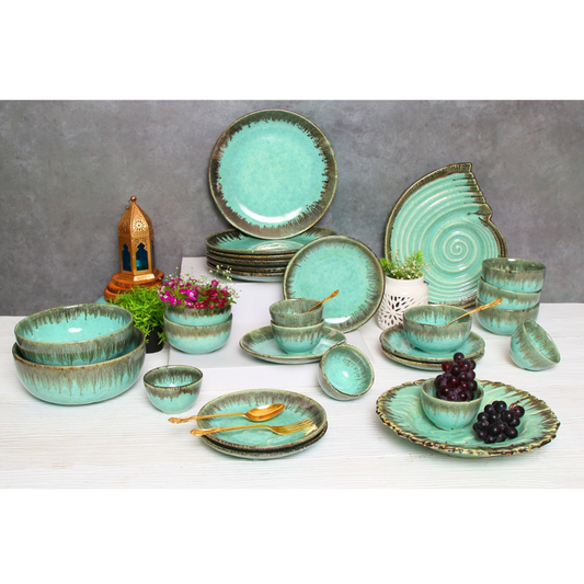 Amalfiee Peppermint Grand Premium Handmade dinner set 28pc