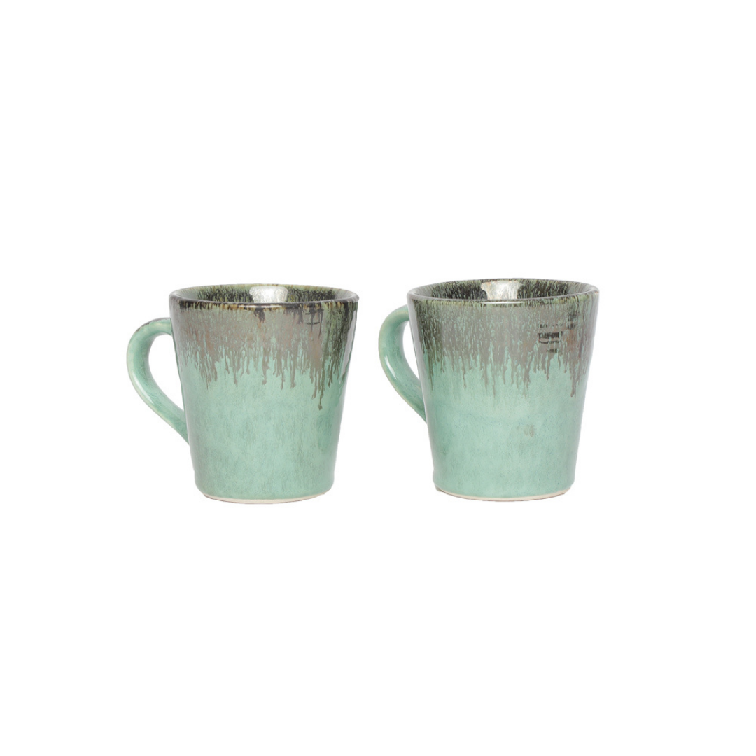 Amalfiee 3.5″ Handmade Peppermint Coffee Mug Set of 4