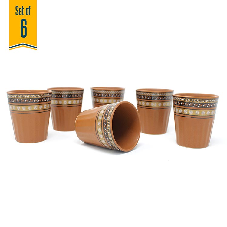 Earth Store Sienna Tea Glasses (Set of 6)